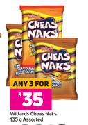Willards Cheas Naks Assorted-For 3 x 135g