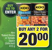Koo Baked Beans In Tomato Sauce-2x410g