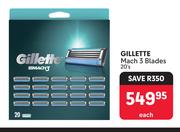 Gillette Mach 3 Blades-20's Each