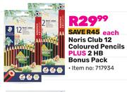 Staedtler Noris Club 12 Coloured Pencils Plus 2 HB Bonus Pack-Each
