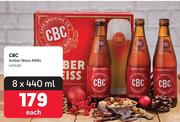 CBC Amber Weiss NRBs-8 x 440ml Each