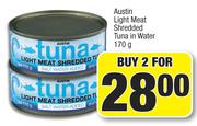 Austin Light Meat Shredded Tuna In Water-For 2 x 170g
