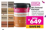 Simple Choice Textured PVA Paint-20Ltr