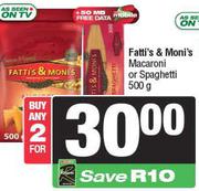 Fatti's & Moni's Macaroni Or Spaghetti-For 2 x 500g