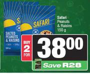 Safari Peanuts & Raisins-For 2 x 150g