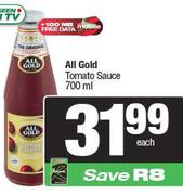 All Gold Tomato Sauce-700ml Each