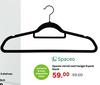 Spaceo Velvet Coat Hanger 8 Pack Black