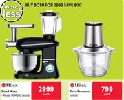 Milex Stand Mixer MSM002 + Milex Food Processor-Both For