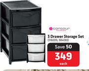 Contour 3 Drawer Storage Set-Each