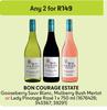 Bon Courage Estate Gooseberry Sauv Blanc, Mulberry Bush Merlot Or Lady Pinotage Rose-For Any 2 x 750