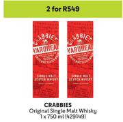 Crabbies Original Single Malt Whisky-For 2 x 750ml