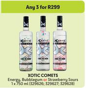 Xotic Comets Energy, Bubblegum Or Strawberry Sours-For Any 3 x 750ml
