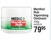 Medic+ Menthol Rub Vaporising Ointment-100g