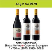 Guardian Peak Shiraz, Merlot Or Cabernet Sauvignon-For Any 2 x 750ml