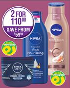 Nivea Men Body Lotion Or Cream Assorted-For 2 x 400ml