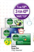 Dettol Soap Bar Assorted-175g Each