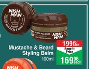 Nish Man Mustache & Beard Styling Balm-100ml Each