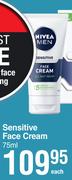 Nivea Men Sensitive Face Cream-75ml Each