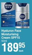 Nivea Men Hyaluron Face Moisturising Cream SPF15-50ml Each