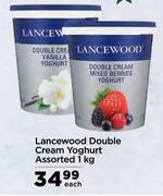 Lancewood Double Cream Yoghurt Assorted-1kg Each