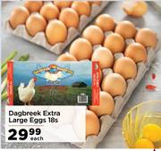 Dagbreek Extra Large Eggs-18's Each