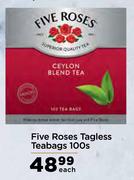 Five Roses Tagless Teabags-100's Each
