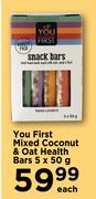 You Firts Mixed Coconut & Oat Health Bars-5 x 50g Each