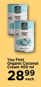 You First Organic Coconut Cream-400ml Each