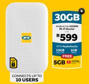 MTN Share Link H220M MiFi Router LTE 30GB (MTN Pay As You Go)