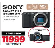 Sony Alpha ZV-E10 + 16-50mm Lens