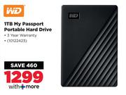 WD 1TB My Passport Portable Hard Drive