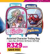 Assorted Character Trolley Bag-Each