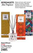 Serengeti Reed Diffuser Plus 5 x Reed Sticks Assorted-200ml Each
