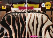 Yandi Brown 3 Ply 7Kg Reversible Heavyweight Mink Blankets (Queen Only)