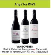 Van Loveren Merlot, Cabernet Sauvignon Or Cabernet/Merlot-For Any 2 x 750ml