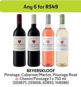 Beyerskloof Pinotage, Cabernet/Merlot, Pinotage Rose Or Chenin/Pinotage-For Any 6 x 750ml