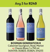 Bosman Generation 8 Cabernet Sauvignon, Rose, Merlot Or Chenin Blanc-For Any 3 x 750ml