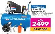 Tradeair 3 Piece 50L Compressor Kit