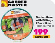 Garden Master Garden Hose With Fittings 20m x 12mm