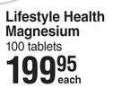 Lifestyle Health Magnesium 100 Tablets-Each