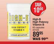 High-B High Potency Vitamin B 60 Capsules