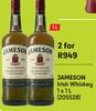 Jameson Irish Whisky-For 2 x 1Ltr