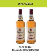 Olof Bergh Brandy-For 2 x 750ml