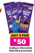 Cadbury Chocolate Slab Assorted-For Any 3 x 80g