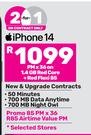 2 x Apple iPhone 14-On 1.4GB Red Core & Red Flexi 85
