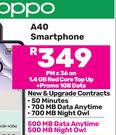 2 x Oppo A40 Smartphone-On 1.4GB Red Core Top Up & Promo 1GB Data