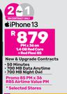 2 x Apple iPhone 13-On 1.4GB Red Core & Red Flexi 85