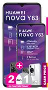 2 x Huawei Y63 Black Smartphone-On 1.4GB Red Core & Promo 1GB Data
