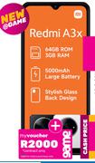 Xiaomi Redmi A3x Smartphone-On 1.4GB Red Core Top Up