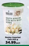 Roulou Assorted Feta-400g Each